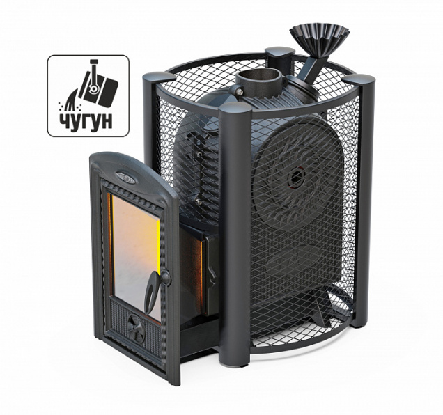 Чёрная жемчужина Люмина Плюс Cast с чугунной каменкой